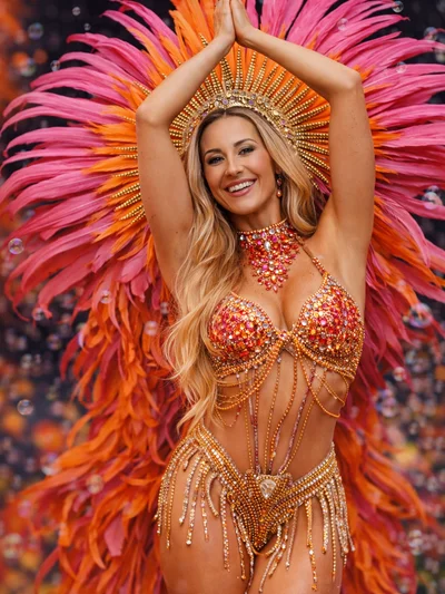 Woman in carnival costume in Brazil