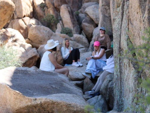 Women among the rocks at Joshua Tree