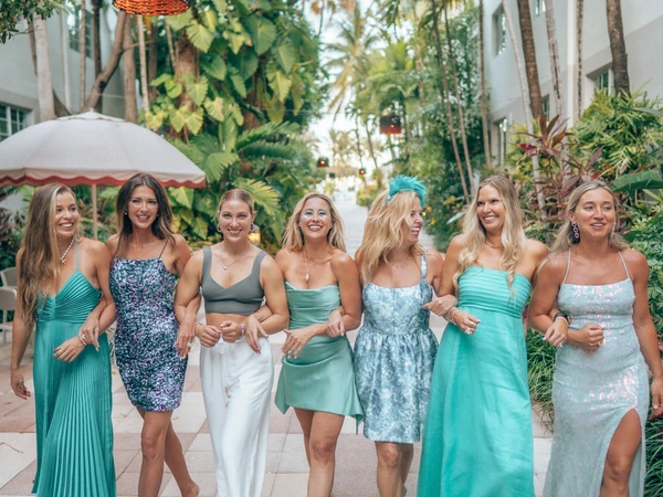 Women walking together in Miami