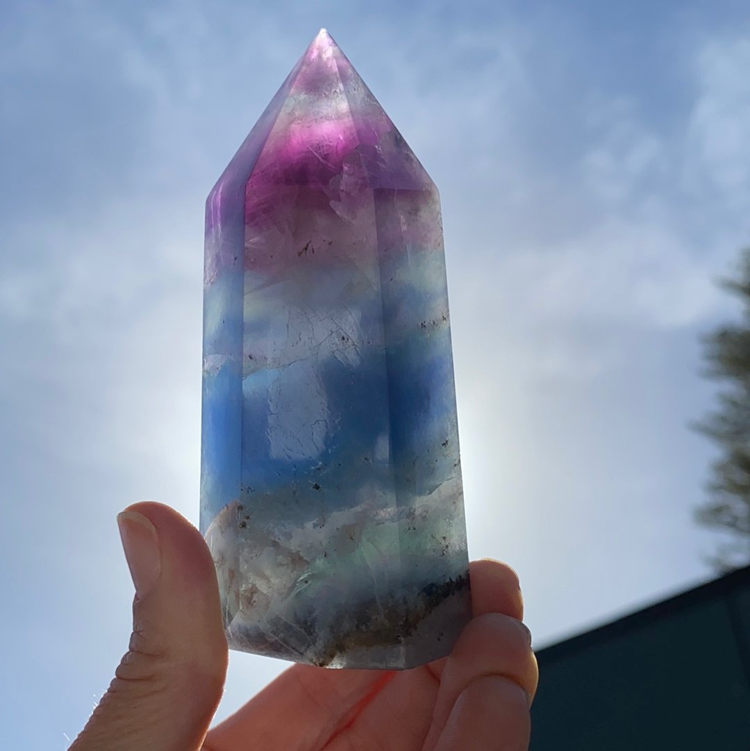 Rainbow Fluorite Tower - 81 - Starseed Collective